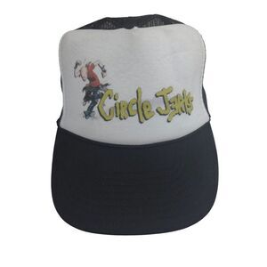 Vintage Circle Jerks Band Logo Mesh Trucker Hat Adjustable Snapback